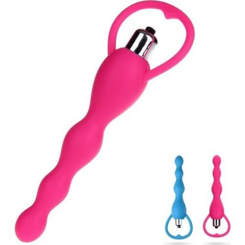 Silicone Anal Pull Beads Vibrator Anus Massager G Spot Stimulation Vibrador Sex Toys For Women Men Masturbator Adult Product
