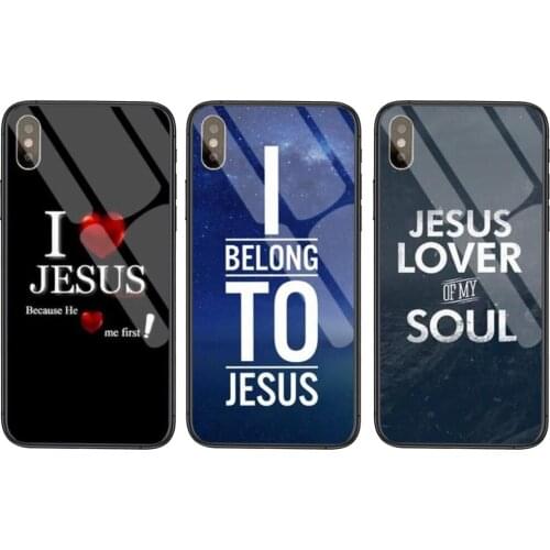 For Mate 40 30 20X 10 lite plus pro Nova 8 Pro 7 6 se Black Cover Silicone I Love Jesus Christianity Bible Coque Girls