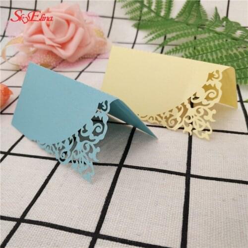 Sky Elina 10Pcs Laser Cut Table Name Cards fashion Seat Cards Wedding Table Decoration Hollow Process Birthday Supplies 7Z
