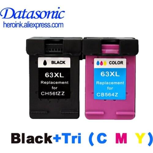 DAT compatible Ink cartridges For H P 63 For H P 63 XL Deskjet 1110 1111 1112 2130 2131 2132 3630 4250 printer cartridge 63XL