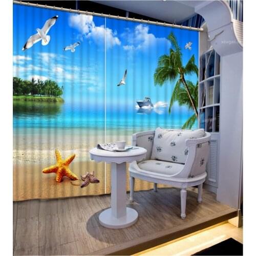 Modern Living Room 3D Curtain Home Bedroom Decoration Blue Sky 3d mural Decor Tapestry Wall Carpet Drapes Custom size