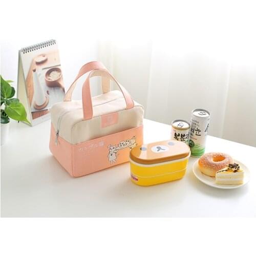 Ladies Mens Lunch Bag Storage Bag Fashion Canvas Insulation Rice Bag Insulation Lunch Box Travel Picnic Bag Food Insulation Bag