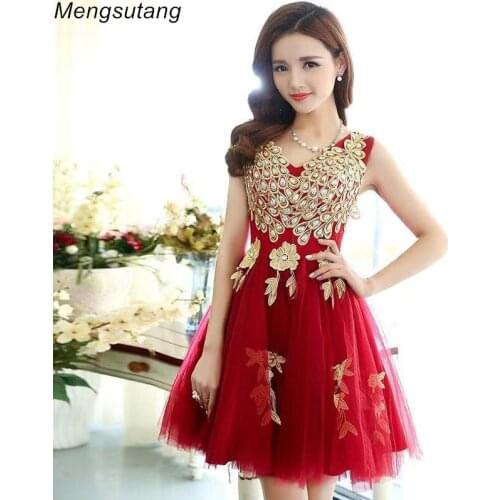 Robe de soiree 2021 V-Neck Beaded Short with Appliques gowns Embroidered Evening Dresses vestido de festa Prom Party dresses