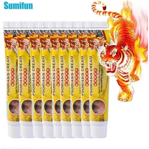 10Pcs Tiger Balm Antipruritic Ointment Psoriasis Eczema Dermatitis Urticaria Cream Antibacterial Anti Itching Herbal Plaster