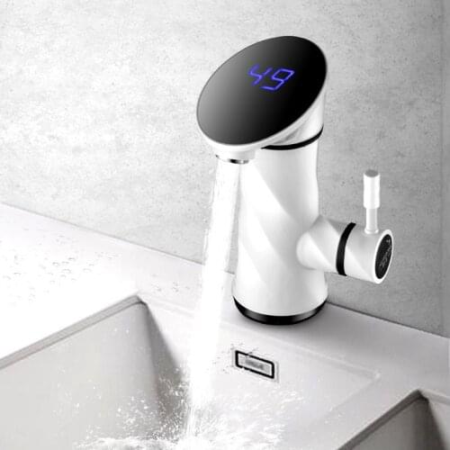 3000W Instant Water Heater Hot Temperature Display Water Heater Electric Hot Water Tankless Heating Bathroom Kitchen Faucet