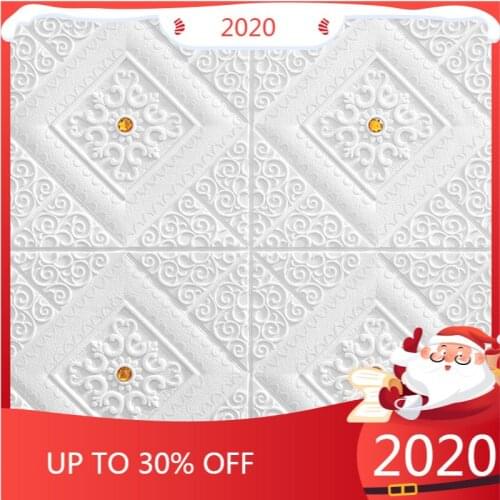 3D Foam Wall Stickers Self-adhesive Ceiling Stickers Self-loading Roof Kids Room Office Decoration Foam Soft Package Wallpaper