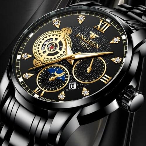 2021 New Mens Watches Top Brand Luxury Stainless Steel Waterproof Quartz Watch Men Fashion Casual Sport Watch Relogio Masculino