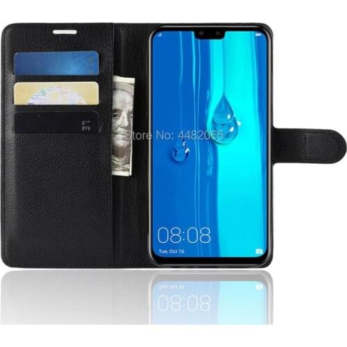 For Huawei Y9 2019 Case Wallet Style PU Shield Case For Huawei Y9 2019 with Stand Function and Card Holder Guard Protector