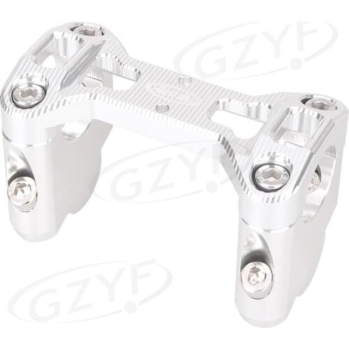 CNC Aluminum Motorcycle Handle Bar Riser Clamp Mount For BMW R1200GS 2013 2014 Arashi Silver