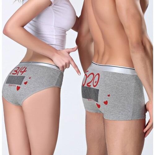 DENNYLITER 2019 Couple Underwear Men Boxer Shorts Men Boxers Underwear Cotton Cartoon Soft Sexy Panties Cueca Masculina L XL XXL