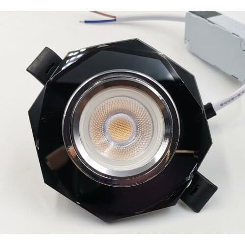 Downlight recessed luminaire iron glass MR16, GU10 white black indoor decorative lighting with bulbs