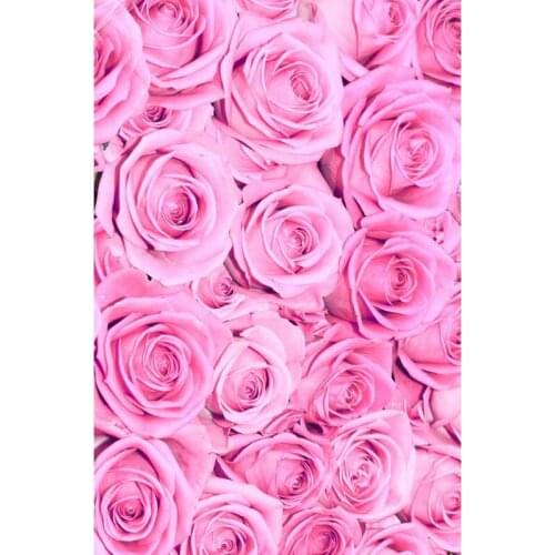 Pink Flowers Photography Backdrops Vinyl Cloth Computer Printed Background for Photo Studio Baby Shower Wedding Photos Customize