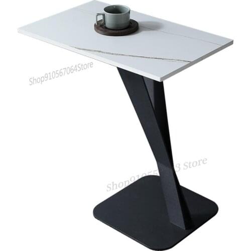Customized Italian-style Rock Board Small Coffee Table Modern Minimalist Living Room Home Balcony Small Square Table Sofa Side T