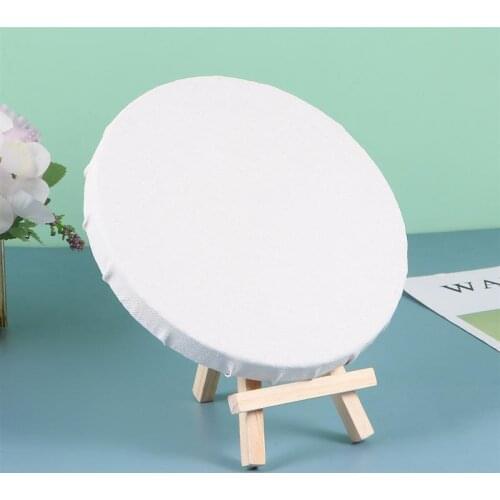 3pcs Round Artist Canvas Frame Blank Painting Boards Mini Oil Painting Board DIY Drawing Supplies