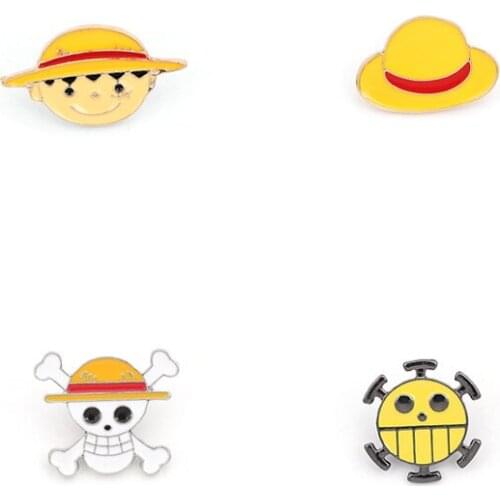 ONE PIECE Monkey D. Luffy Pins Metal Enamel Pins and Brooches Fashion Lapel Pin Backpack Bags Badge Collection Gifts 1PC