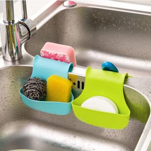 2 Sided Kitchen Sink Bathroom Hanging Strainer Storage Holder Bag Sponge Towel Draining Rack Cleaning Brush Toothbrush Holder 8