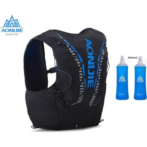 Aonijie Hydration Vest Backpack 12L With Water Bottle Bladder Bag Outdoor Portable Ultralight For Trail Running Hiking Marathon