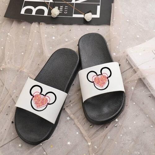 Shoes for Women 2021 Mouse head flower Pattern Slippers Indoor Bedroom sandals Home Shoes ladies house outdoor Beach women Shoes
