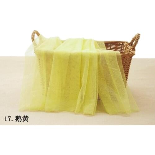 10 yards light yellow mesh tulle, blue tulle bridal fabric for wedding garment accessories