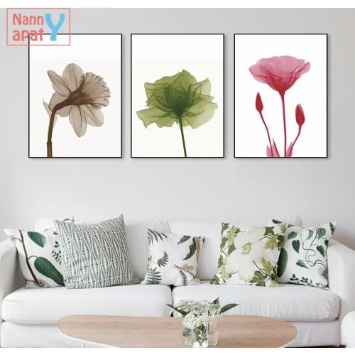 Tulips Rose Colorful Flower Poster Art Canvas Painting Abstract Wall Picture Print Modern Home Living Room Decoration