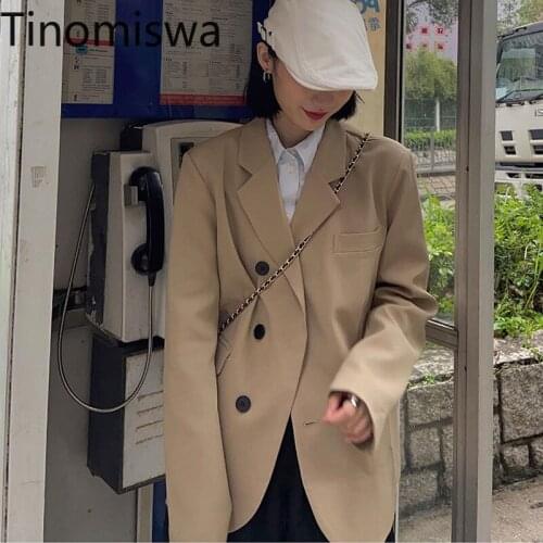 Tinomiswa 2021 Casual Single-Breasted Women Blazer Office Ladies Suit Jacket Female Spring Elegant Outwear Coat Femininas A1682