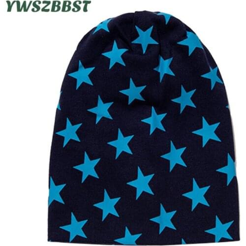 0-4 years Autumn Baby Hex Cap Street Dance Star Print Beanie Cap for Boys Girls Knitted Baby Cap Winter Warm Children Hat