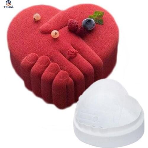 Cake Pan 1PCS Silicone Mold Non-Stick Love Heart Shape Baking Cake Mold Pastry Molds Chocolate Jelly Mousse Bread Mould