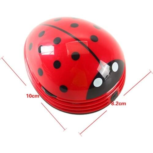 20pcs Creative Mini Ladybird Desktop Dust Collector Ladybug Keyboard Vacuum Cleaner Home Office Clean Tool lin3247