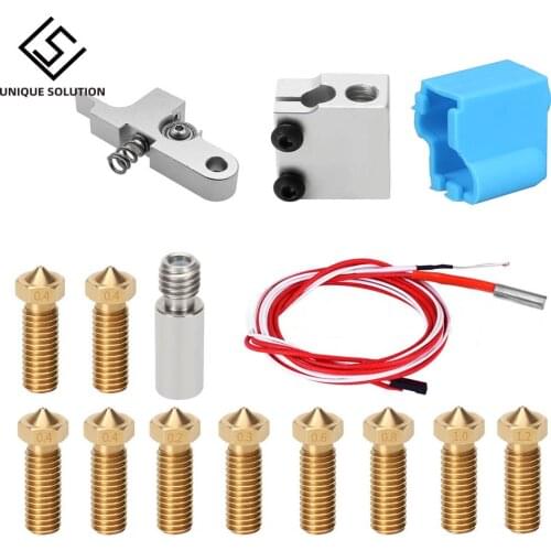 3D Printer Sidewinder X1 AND Genius Nozzle Hotend Silicone Sleeve Throat Handle Thermistor Heating Pipe Heated Block Kit