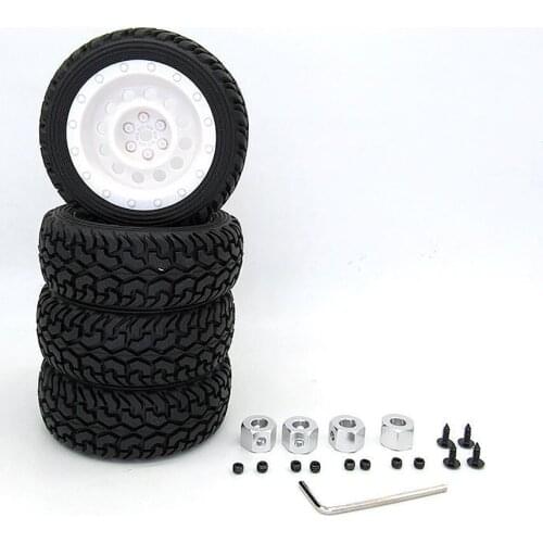 4pcs/set Soft Tire Wheels Hub with Skin DIY Accessories for MN D90 99S Series RC Model Car Upgrade Parts