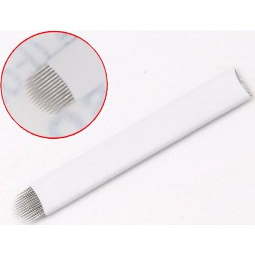 50 pcs 12 U shape microblading needles makeup permanent manual needle for eyebrow beauty free shipping