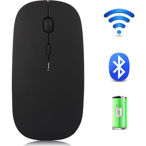 Wireless Mouse Bluetooth Rechargeable Mouse Wireless Computer Silent PC Ergonomic Mouse 2.4Ghz USB Optical Mice for Laptop PC