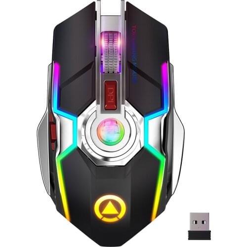 Wireless Mouse 2.4G Cordless Computer Mouse with USB Receiver Portable Mobile Mouse Optical Office Mice 3-Level DPI, 7 Buttons