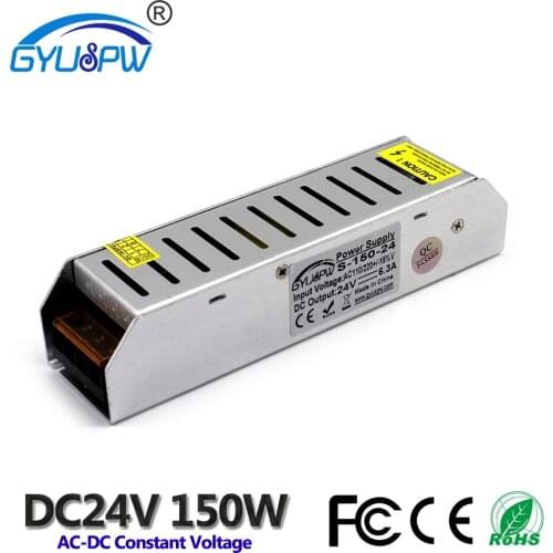 Single Output Power Supply DC24V Led driver 100-240V AC-DC 24V 6.3A 150W power Adapter for Led Lighting Lamp CCTV