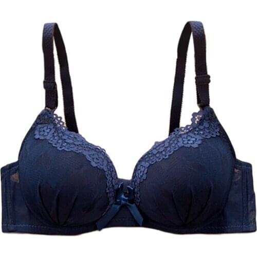 Wire Free Floral Lace Bra Women Adjustable Strap Push Up Bras For Women Sexy Lingerie Underwear Women Soft Lace Bralette