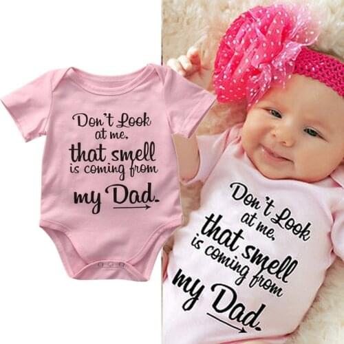 DERMSPE 2019 New Infant Newborn Baby Boy Girl Short Sleeve Letter Print Breathable Romper Outfits Summer Baby Clothes