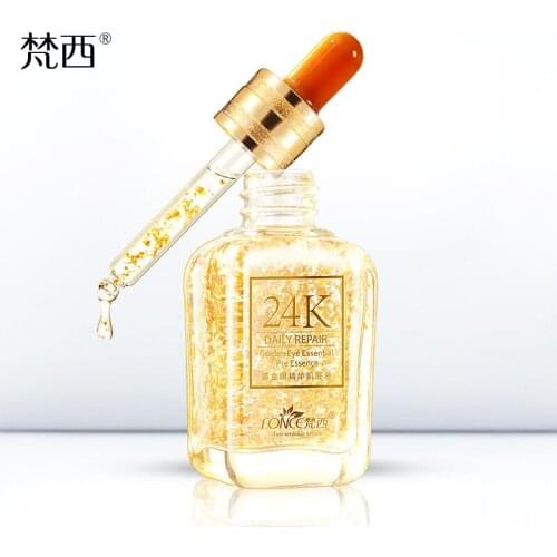 Fonce Pure 24K Gold Essence Day Cream Eye Reduce Dark circles Bag Wrinkle Face Anti Aging Collagen Moisturizing Hyaluronic Acid