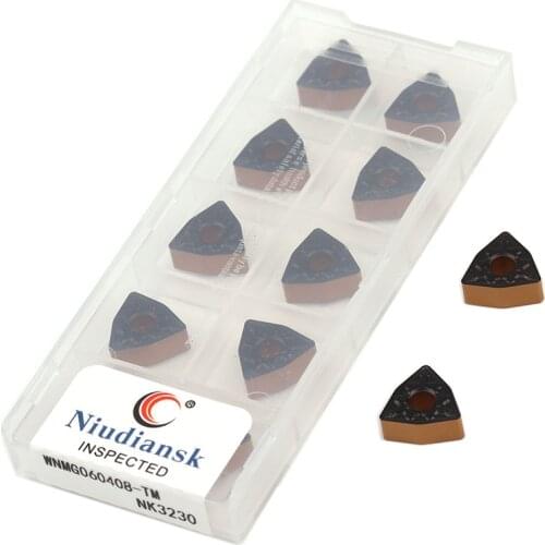 WNMG060408-TM NK3230 Wear-Resistant Cutter CNC Lathe Tools Carbide Inserts External Turning Tools WNMG060408 Steel Cutting Tools
