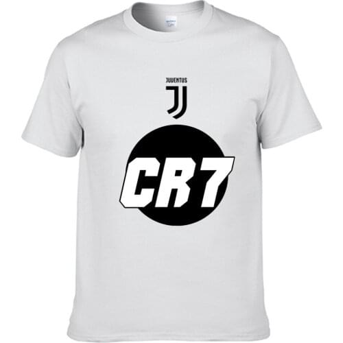 New Men women Summer 100% Cotton Black Tees Male Newest Top Popular Normal Tee Shirts unisex CR7 T shirt