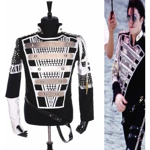 Punk MJ Michael Jackson Germany Military Cool Gaorgeous Teaser Jacket Outerwear for Collection Halloween costume Gift