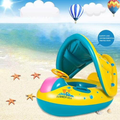 Swimming boat pool float Inflatable Baby Swimming Ring Kids Summer Swimming Pool Swan Swim Float Water FunToys Seat Boat