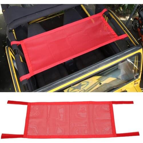 NHAUTP 1Pcs Multifunction Car Roof Net for Jeep Wrangler JK TJ 1997-2017 Top Mesh Sun shade Cover