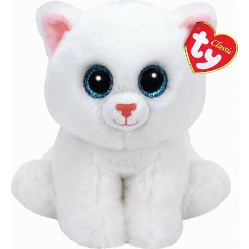 New 6" 15cm Ty Big Eyes Pea Velvet Pink Dolphin Monkey Owl Panda Dog Toy Animal Doll Collectible Boy Girl Birthday Gift