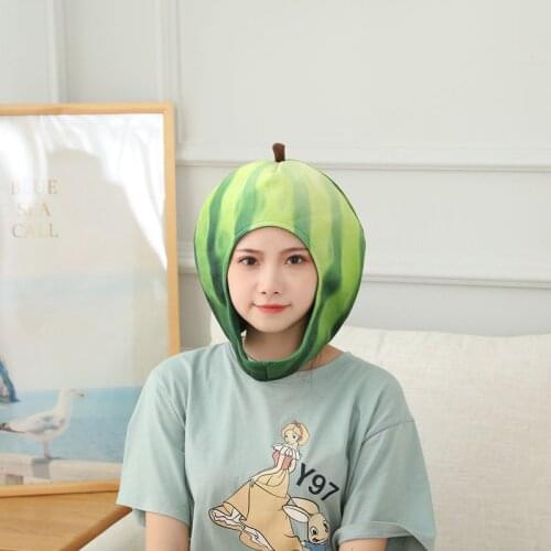 Watermelon headgear hat plush headgear photo props photo props anime headgear party dress up funny props
