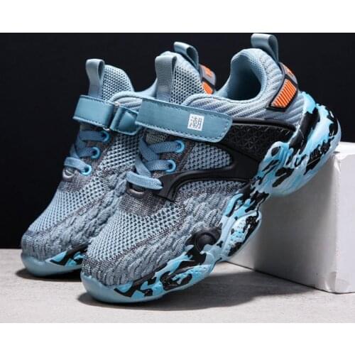 Boys Casual Shoes 2021 Light Mesh Sneakers Kids Fashion Outdoor Children Students Handsome personality Sports Cool Running Shoes