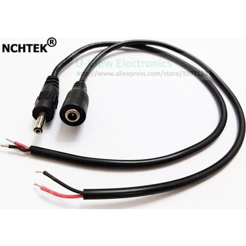 NCHTEK DC 3.5x1.35mm Male & Female Power Pigtail, DC 3.5/1.35mm Cable Converter For Power Charger/Free DHL Shipping/100PAIRS