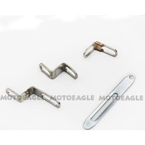 Universal Motorcycle Modified Exhaust Pipe Escape Fixed Ring Racing ring Z-shaped Long Strip Piece Bracket Fixed Spring Hook