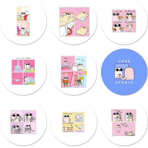 58mm pink Cartoon Funny ketnipz Icons Pins Badge Decoration Brooches Metal Badges For Backpack Decoration