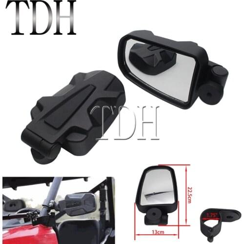 1.75 Inch UTV Rearview Mirror Motorcycle Side Rear View Mirrors For Polaris RZRs 570 800 900 1000 Rangers Yamaha YXZ1000R