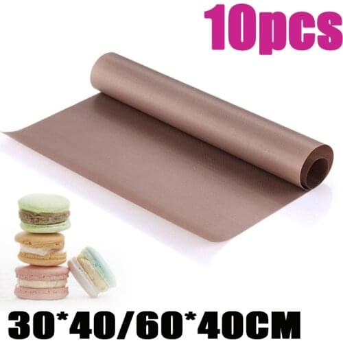 10pc 60*40/30*40cm Fiberglass Cloth Anti-oil Linoleum High Temperature Nonstick Thick BBQ Oven Baking Cloth Mat Reuse Oil Paper